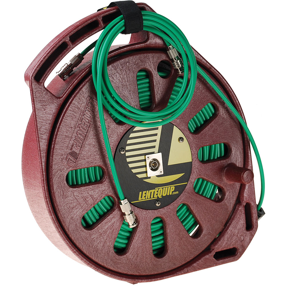 Lentequip Large SDI Cable Reel 200' con Cable Canare L-3CFW y Chasis de Espuma Estructural