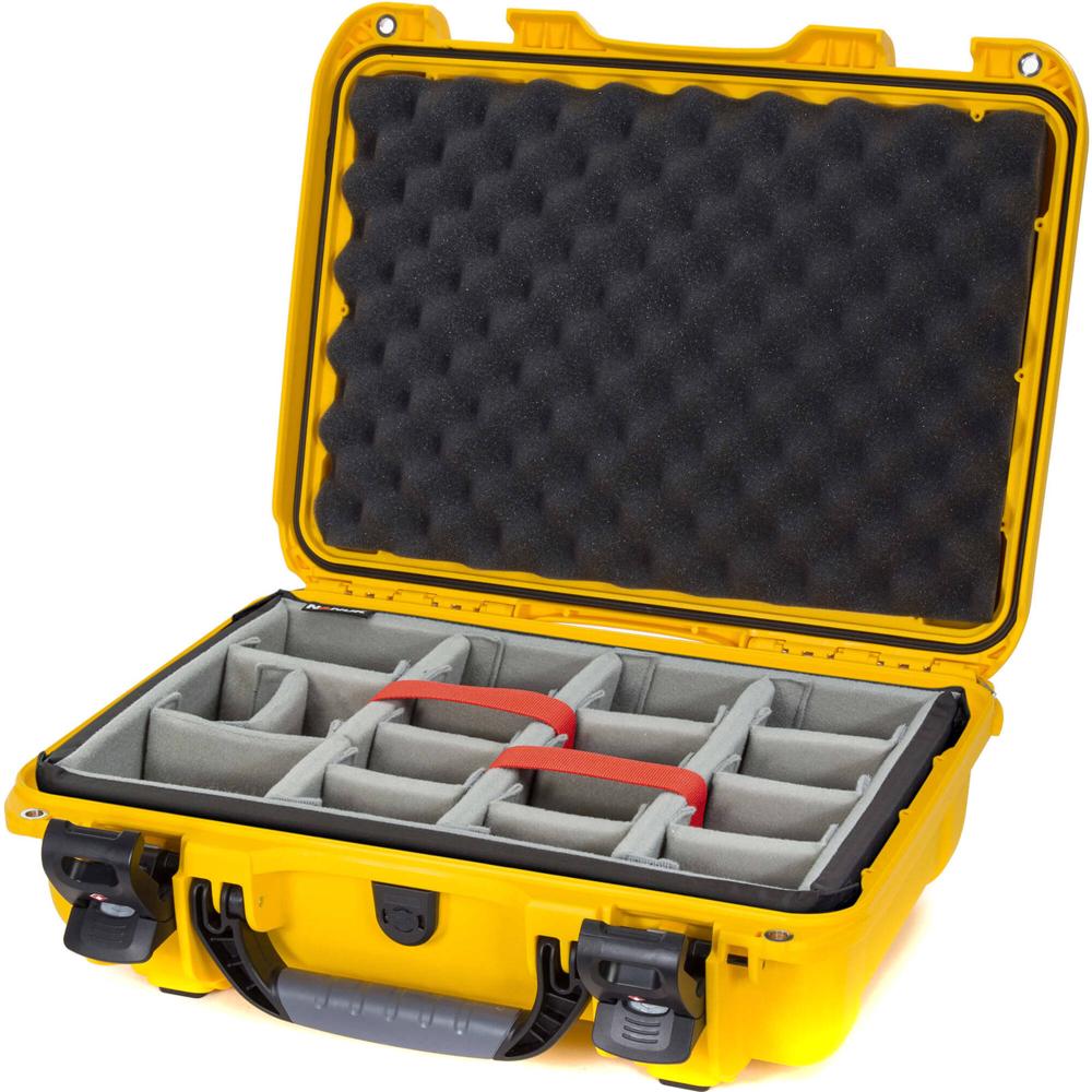 Nanuk 923 Estuche Duro Amarillo con Divisores Acolchados 16.7L - Resistente al Agua y al P