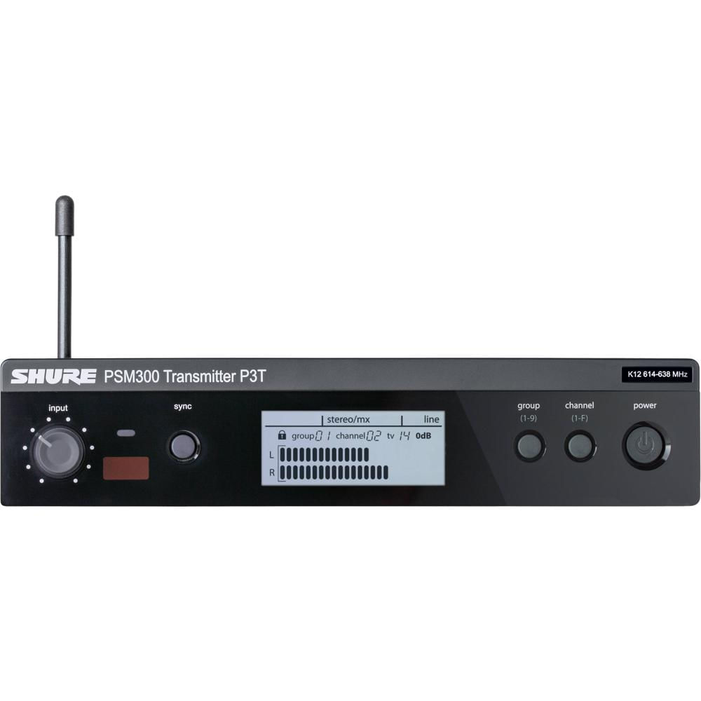 Shure P3T Transmisor Inalámbrico para PSM300 J13: 566-590 MHz, 24-Bit Digital Audio, Alca