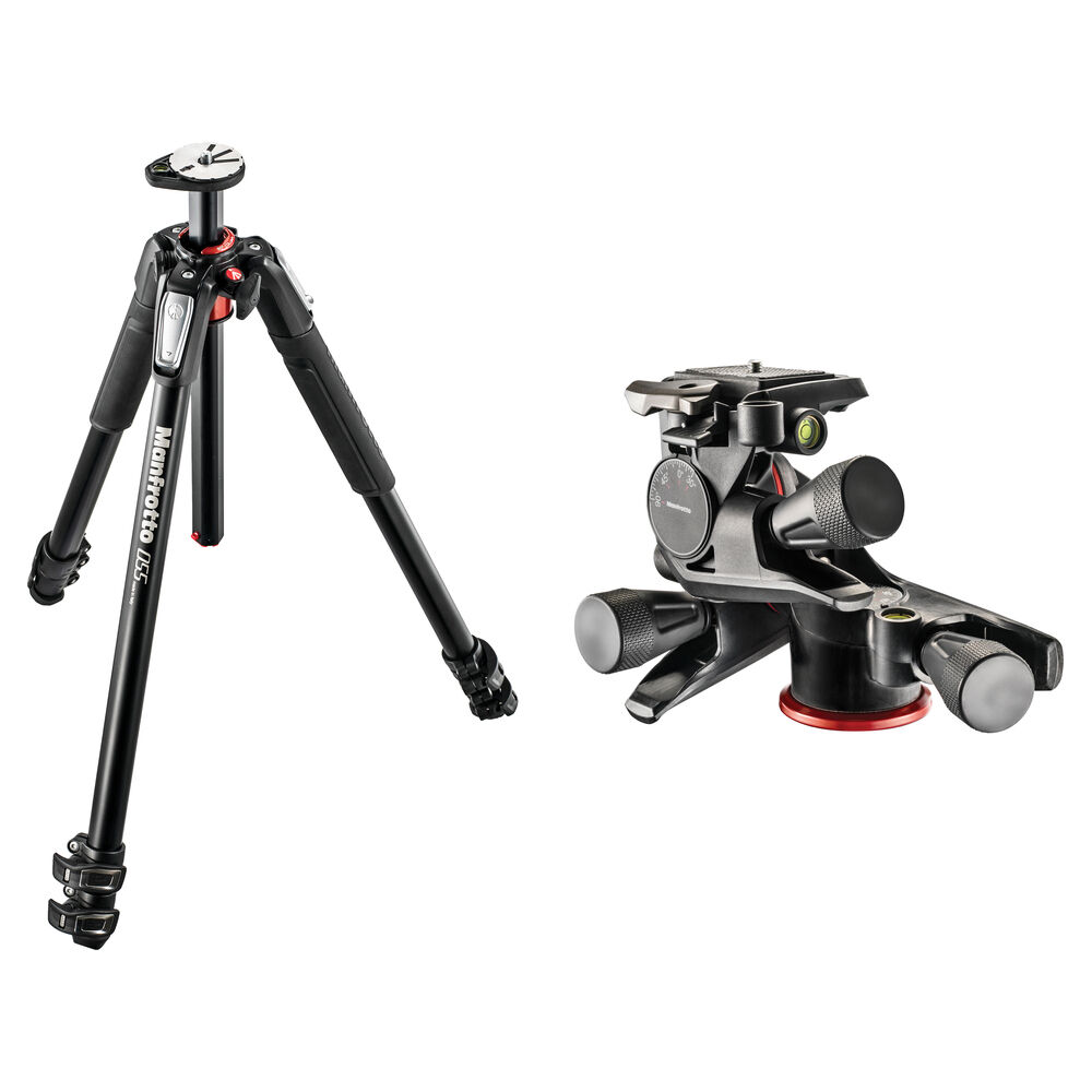 Manfrotto Trípode de Aluminio MT055XPRO3 con Cabezal Pan/Tilt Geared XPRO