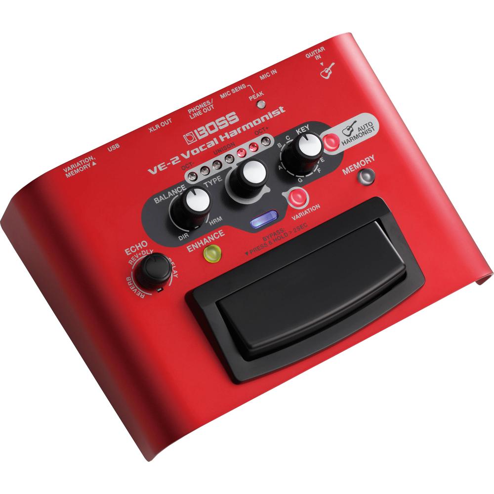 BOSS VE-2 Vocal Harmonist - Pedal de Efectos para Voces con Detección Automática de Acor