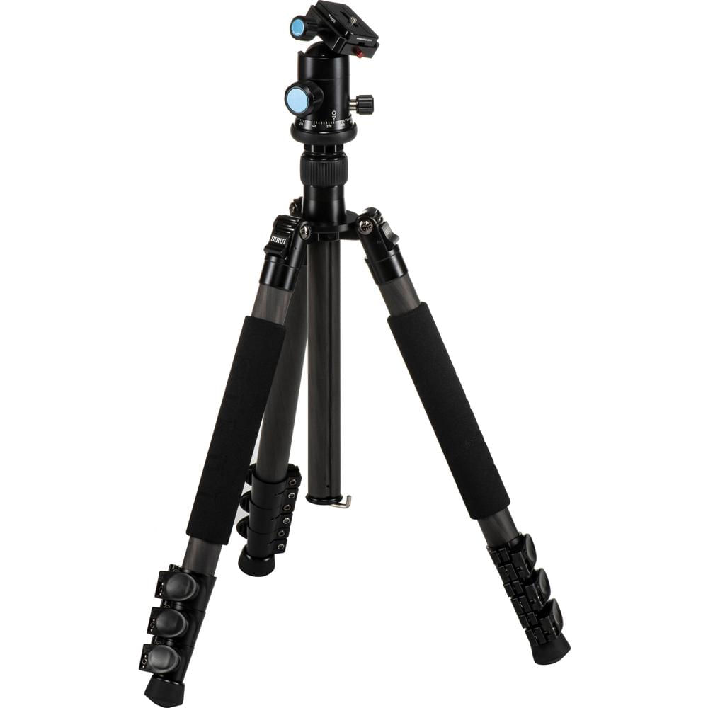 Sirui Tripode de Carbono ET-2204 con Cabezal de Bola E-20, Capacidad de Carga 26.5 lb, Alt