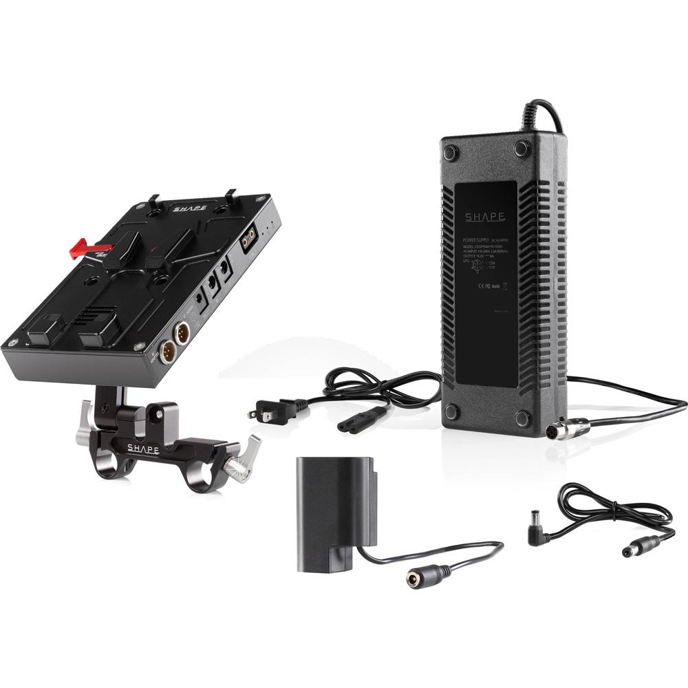SHAPE J-Box Power & Charger V-Mount para Panasonic GH4/GH5/GH6 con Salidas de 20W, 40W, 60
