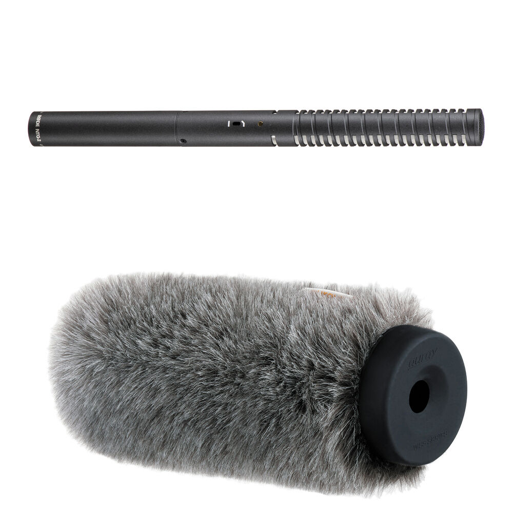 RODE NTG2 Micrófono Shotgun con Auray Windshield - Alimentación por Batería o Phantom,