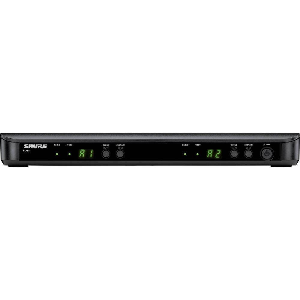 Shure BLX88 Receptor Inalámbrico de Mesa Doble Canal H9 (512 a 542 MHz) - Diseño Portát