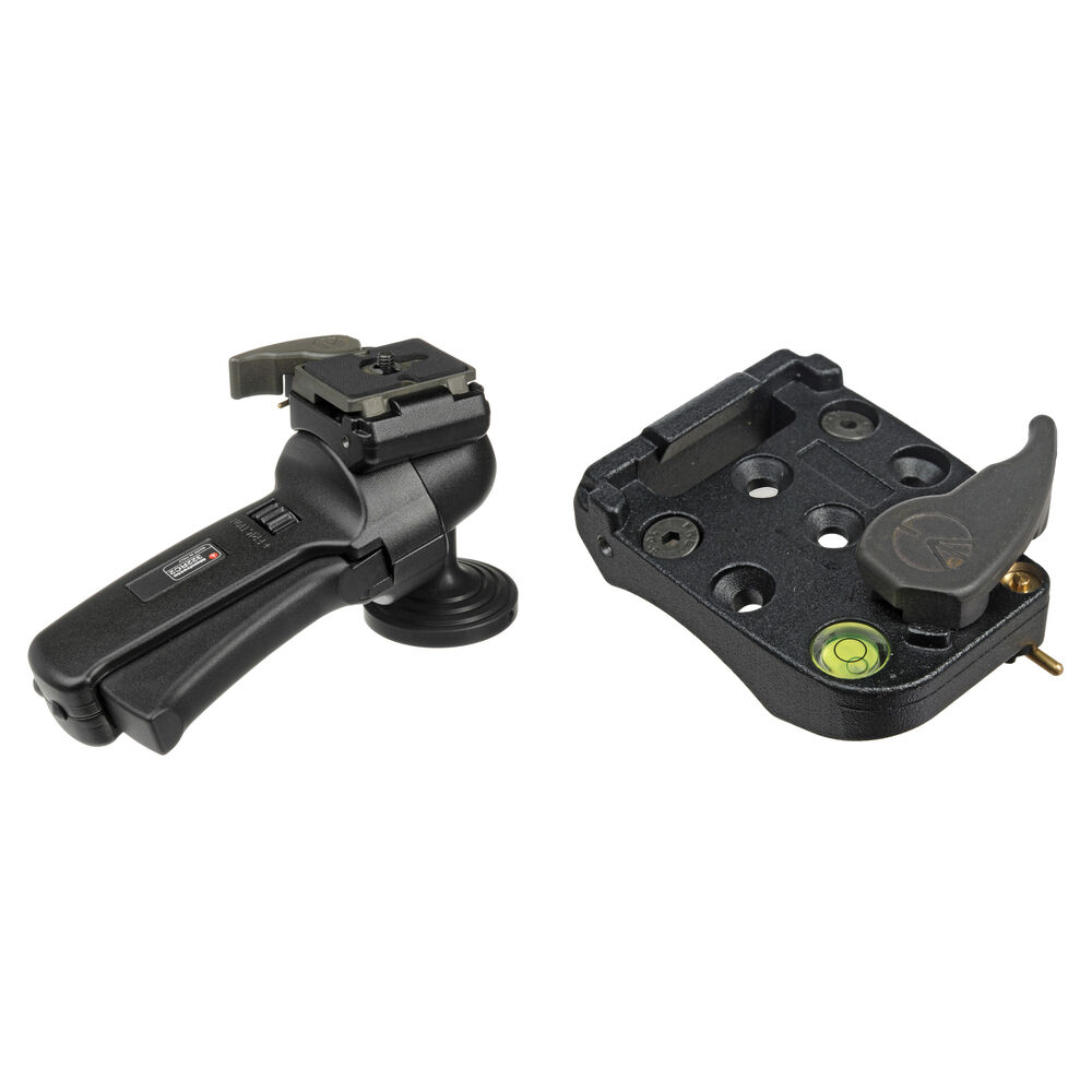 Manfrotto Cabezal de Bola 322RC2 con Placa de Liberación Rápida 200PL-14 y Adaptadores 3