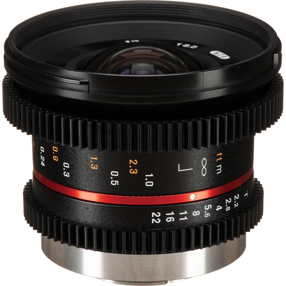 Rokinon Lente Cine 12mm T2.2 para Montura Micro Cuatro Tercios - Apertura T2.2, 83° de Á