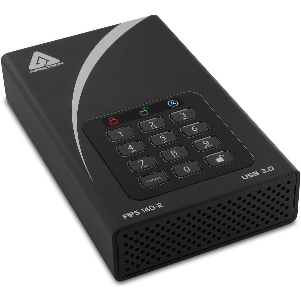 Apricorn Aegis Padlock DT 2TB Disco Duro Externo con Cifrado FIPS 140-2, Interfaz USB 3.2