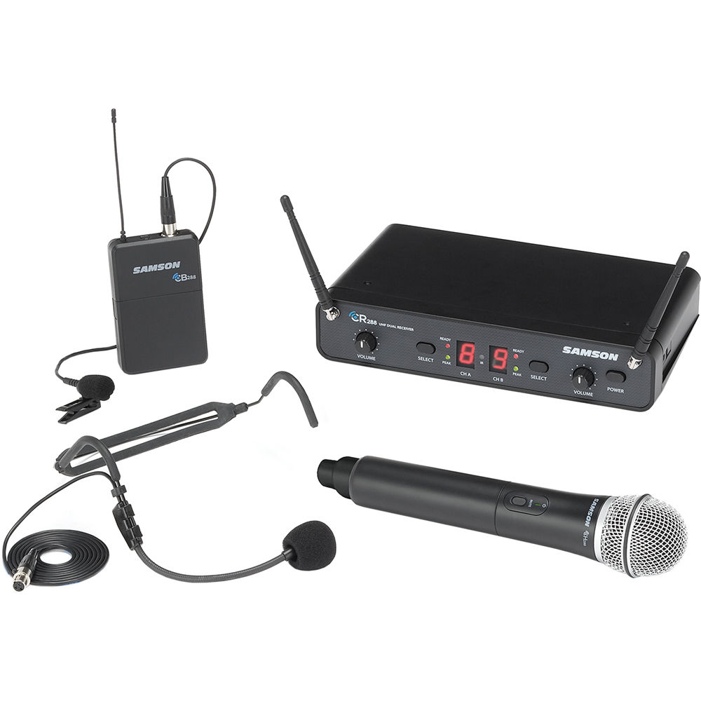 Samson Sistema Inalámbrico Dual-Channel Concert 288 H-Band 470-518 MHz con Micrófonos Ha
