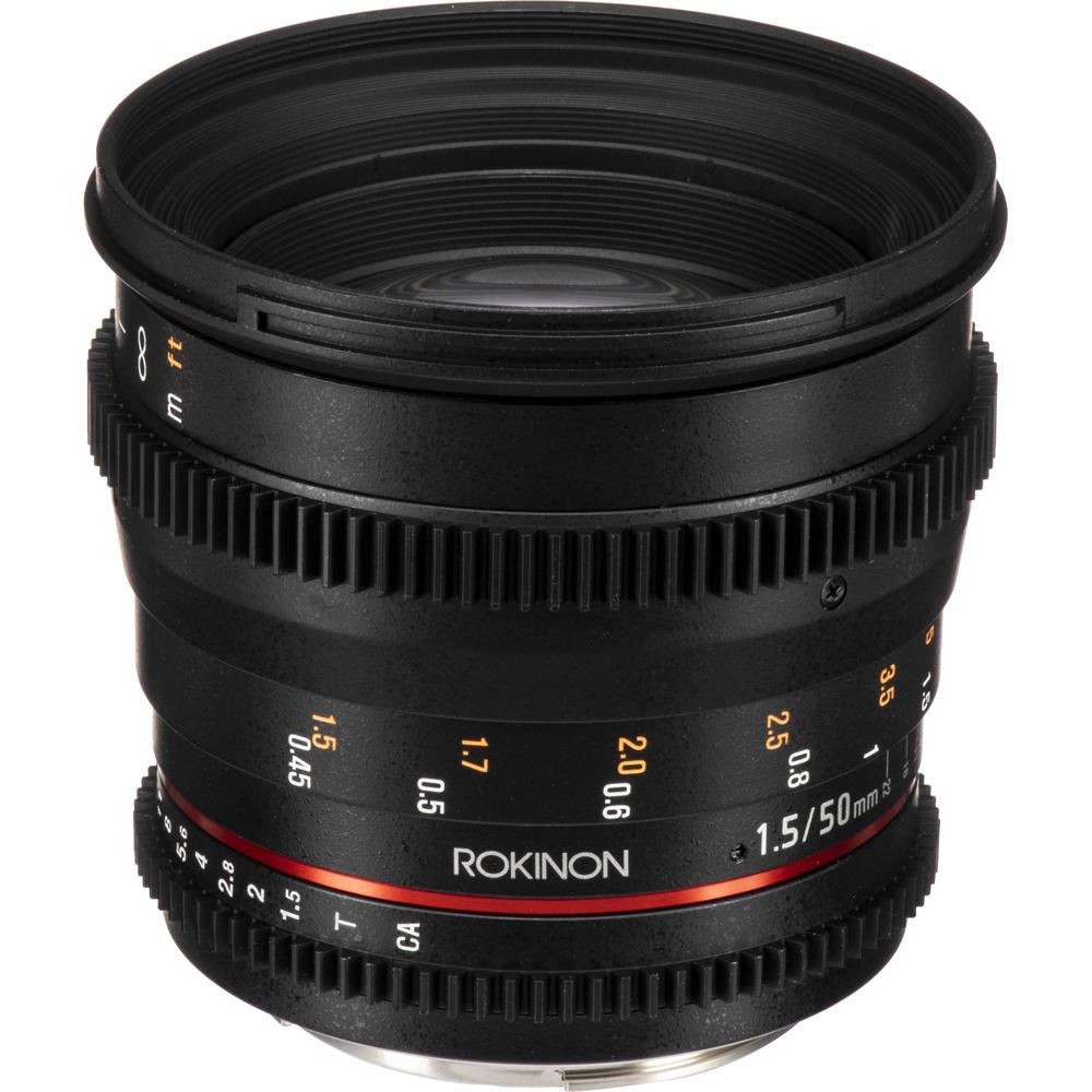 Rokinon 50mm T1.5 AS UMC Cine DS Lens - Montura Canon EF, Abertura T1.5, Enfoque Manual, A