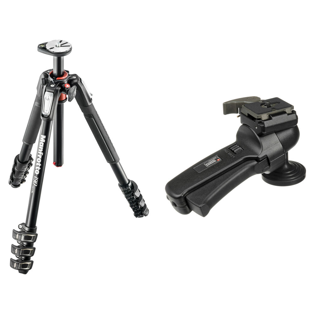 Manfrotto Trípode de Aluminio MT190XPRO4 con Cabezal de Bola 322RC2 y Placa de Liberació