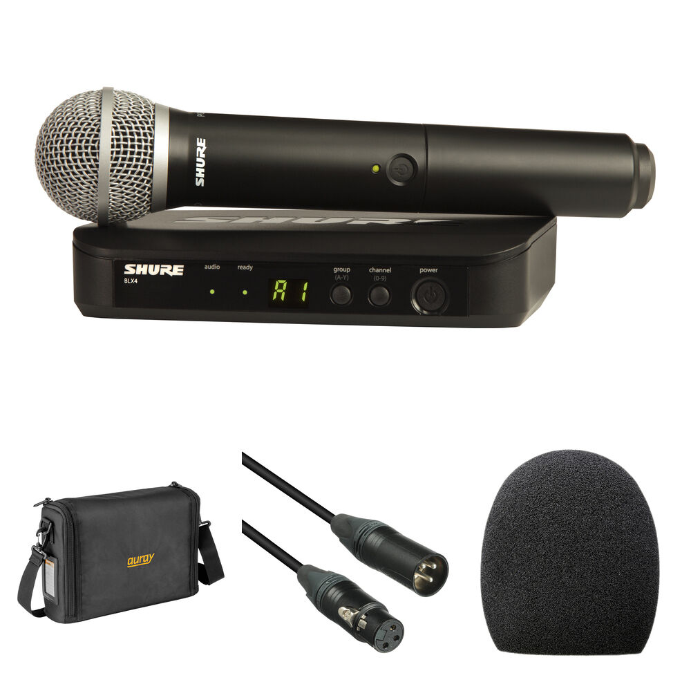 Shure BLX24/PG58 Sistema Inalámbrico de Micrófono de Mano con Cápsula PG58 y Bolsa Kit