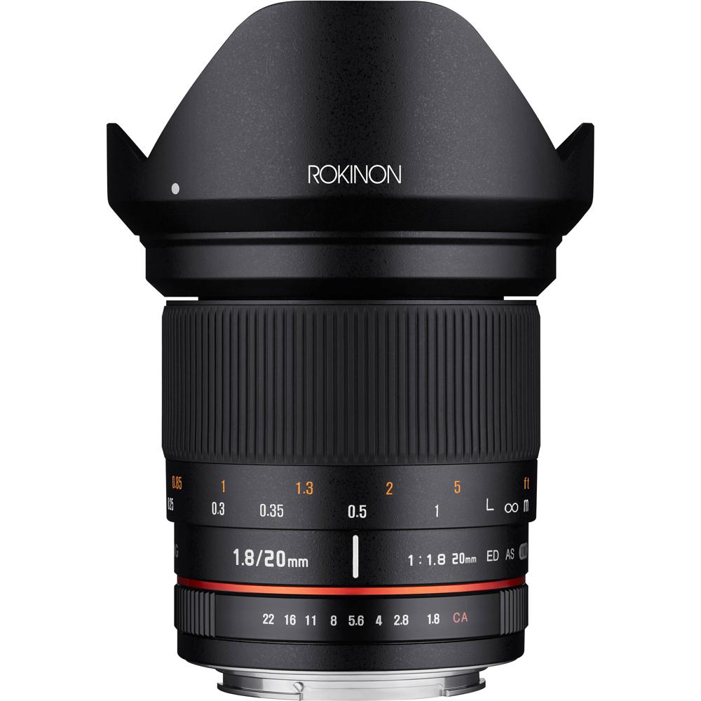 Rokinon Lente 20mm f/1.8 ED AS UMC para Canon EF - Apertura f/1.8, Diseño de Enfoque Manu