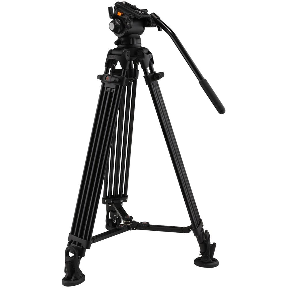E-Image Trípode de Aluminio de 2 Etapas con Cabezal GH03 - Soporta hasta 11 lb, Altura Aj