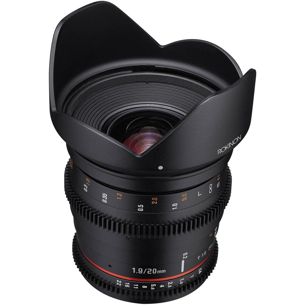 Rokinon Lente Cine DS 20mm T1.9 para Micro Cuatro Tercios - Abertura Clickless, Distancia