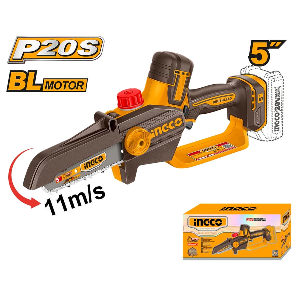 Motosierra Brushless Ingco 20V 13CM CGSLI2056