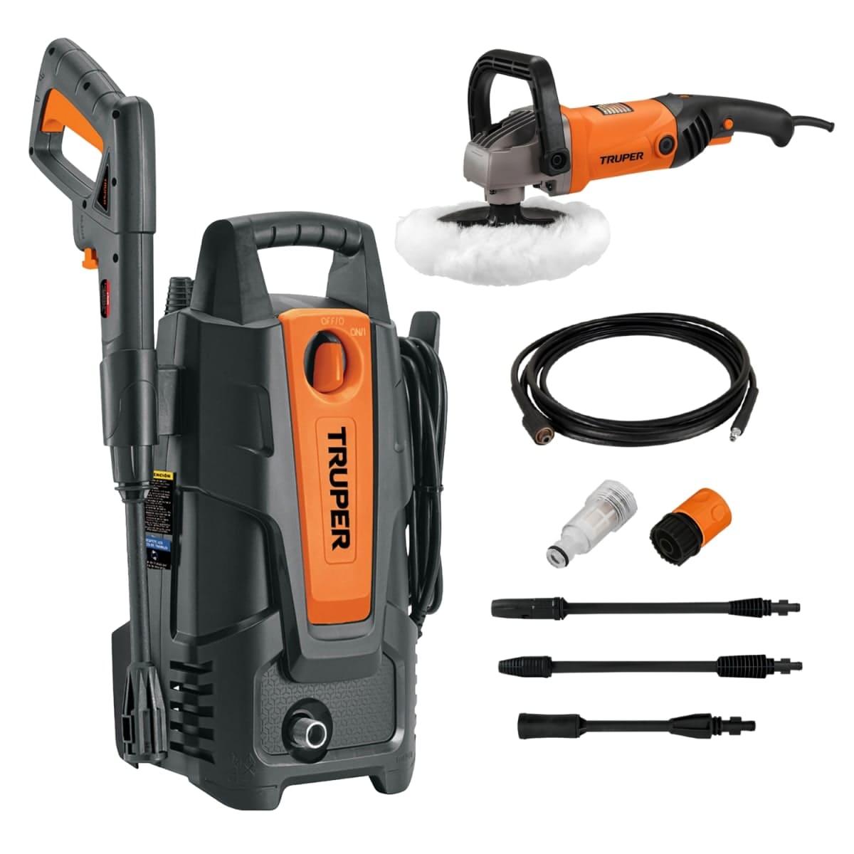 Hidrolavadora 1500Psi Pulidora profesional Truper 102095-16713