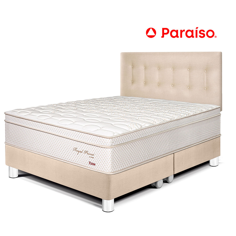 Juego de Dormitorio Paraíso Royal Prince Queen Champagne + 2
