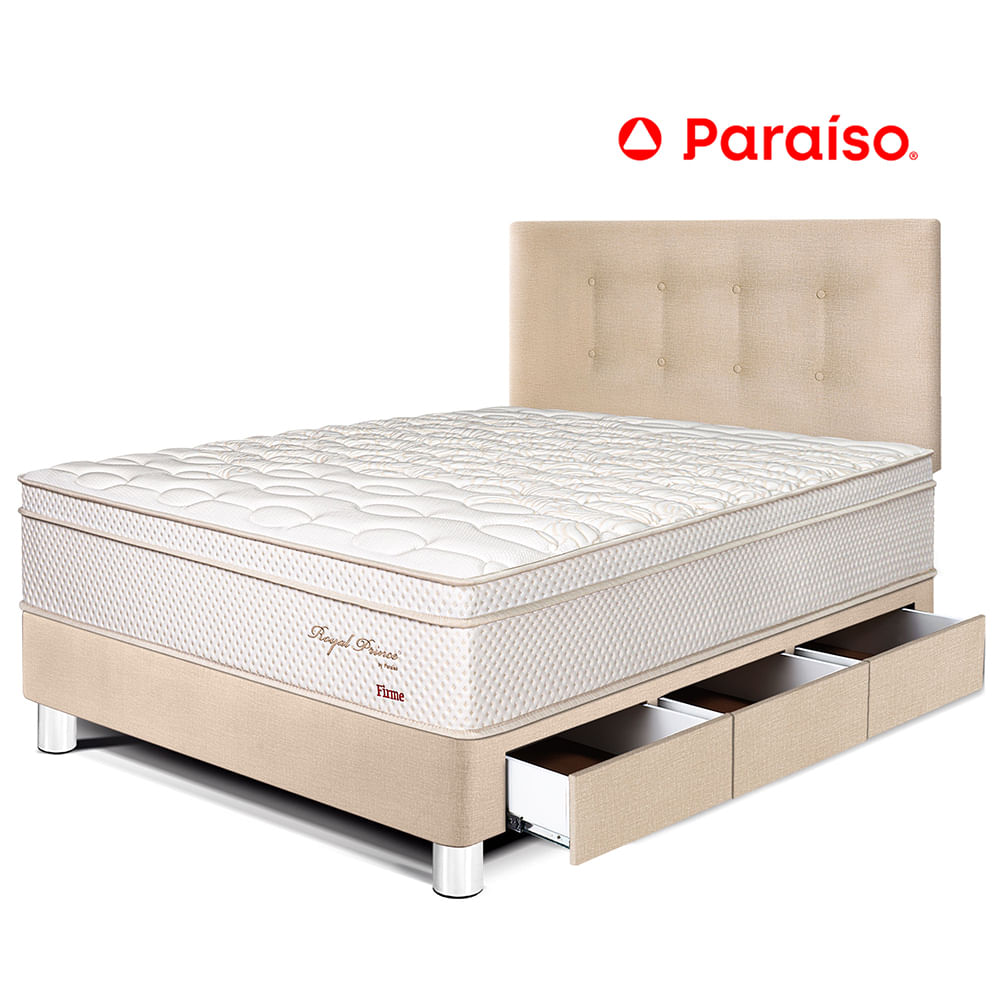Dormitorio Royal Prince con Cajones 1.5 Plazas Champagne