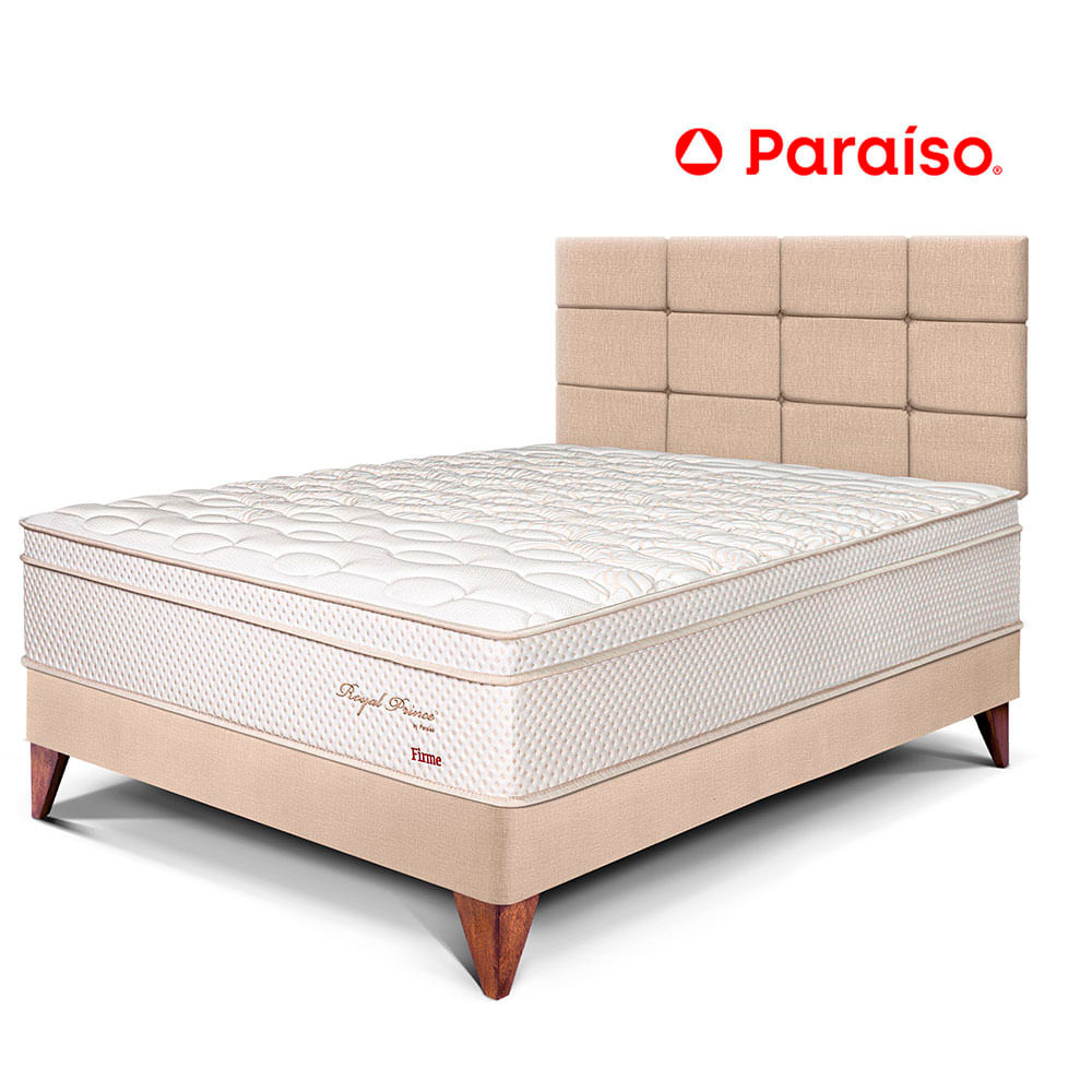 Dormitorio Europeo Royal Prince 2 Plazas Cabecera Blocks Champagne
