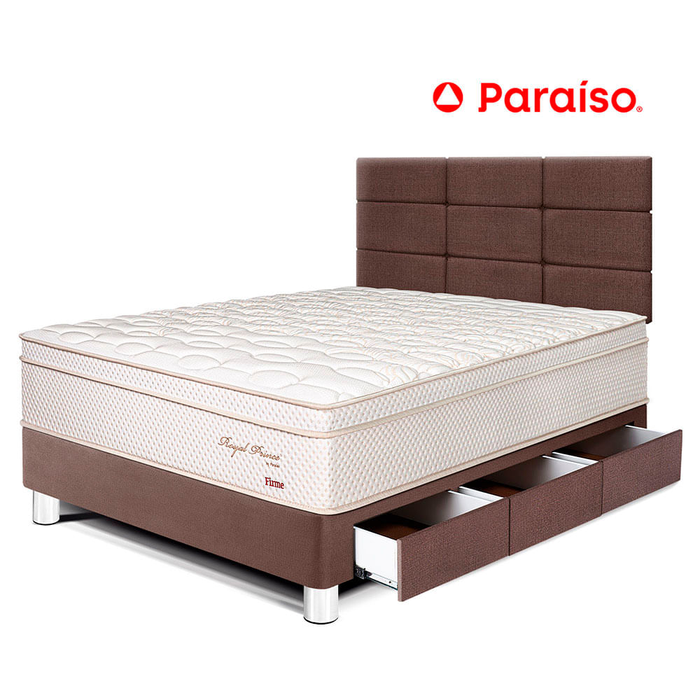 Dormitorio Royal Prince Cajones 1.5 Plazas Cabecera Blocks Chocolate