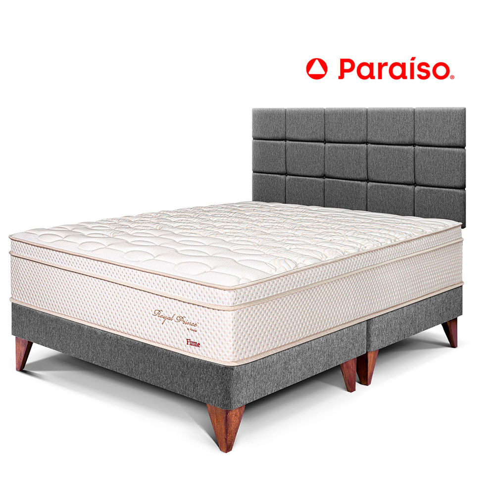 Dormitorio Europeo Royal Prince Queen Cabecera Blocks Gris