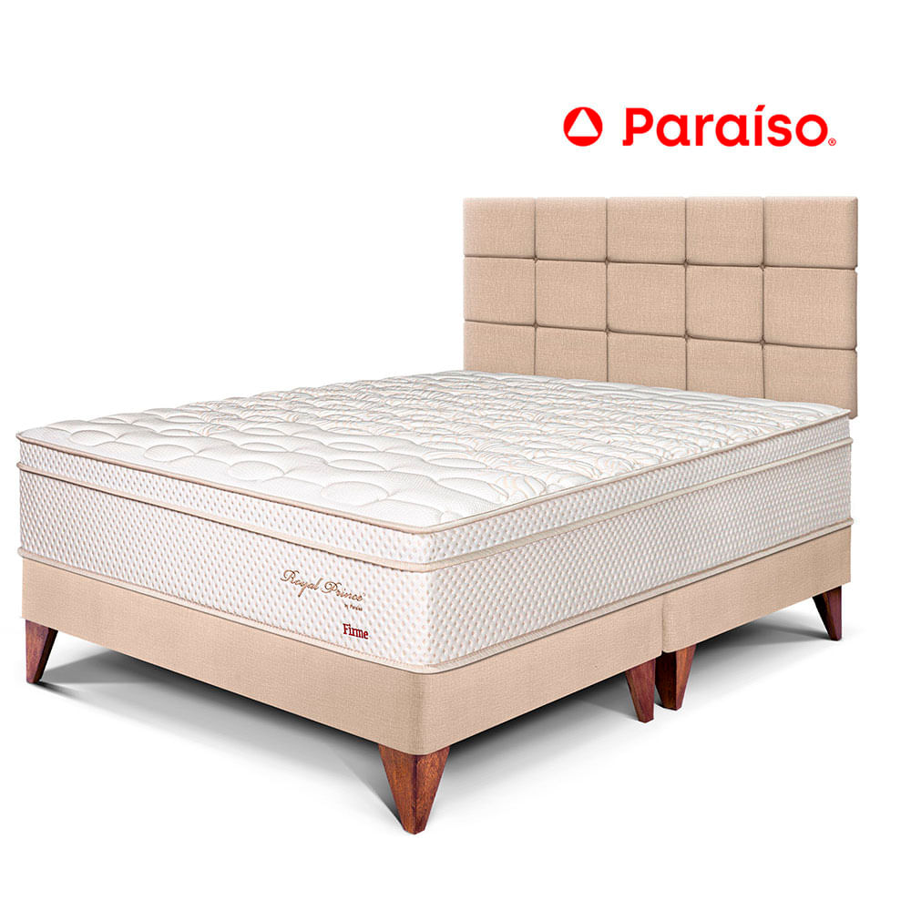 Dormitorio Europeo Royal Prince Queen Cabecera Blocks Champagne