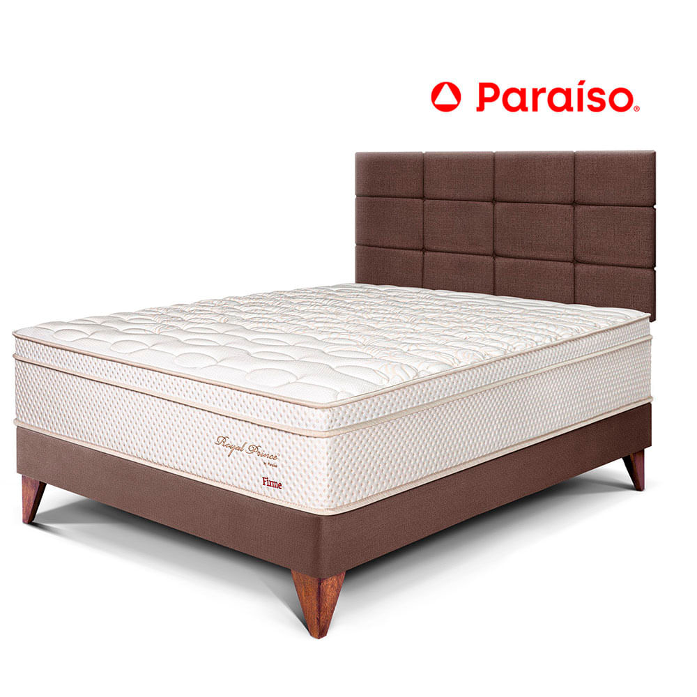 Dormitorio Europeo Royal Prince 2 Plazas Cabecera Blocks Chocolate