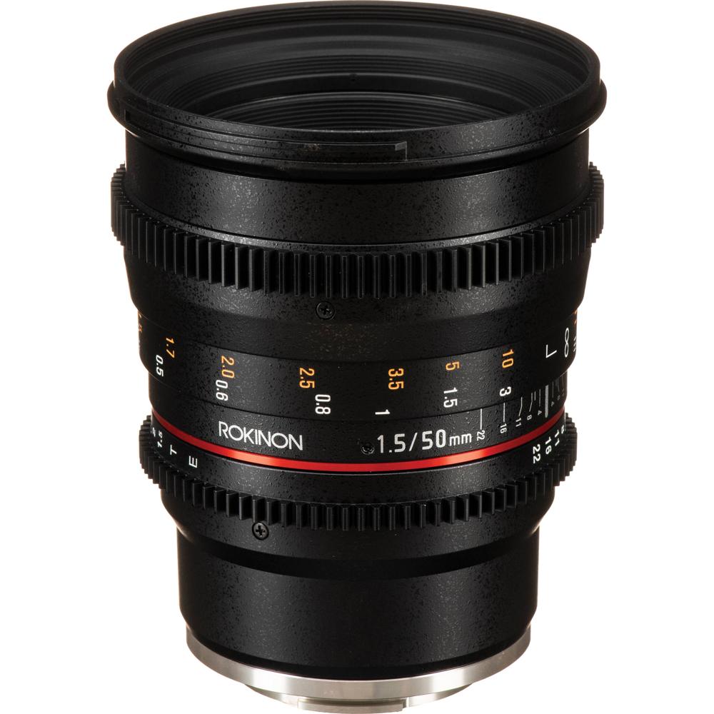Rokinon 50mm T1.5 AS UMC Cine DS Lens - Montura E para Sony, Abertura T1.5, Enfoque Manual