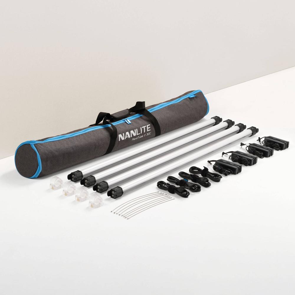 Nanlite PavoTube II 30C Kit de 4 Tubos LED RGB de 4' con Control Inalámbrico y Efectos Es