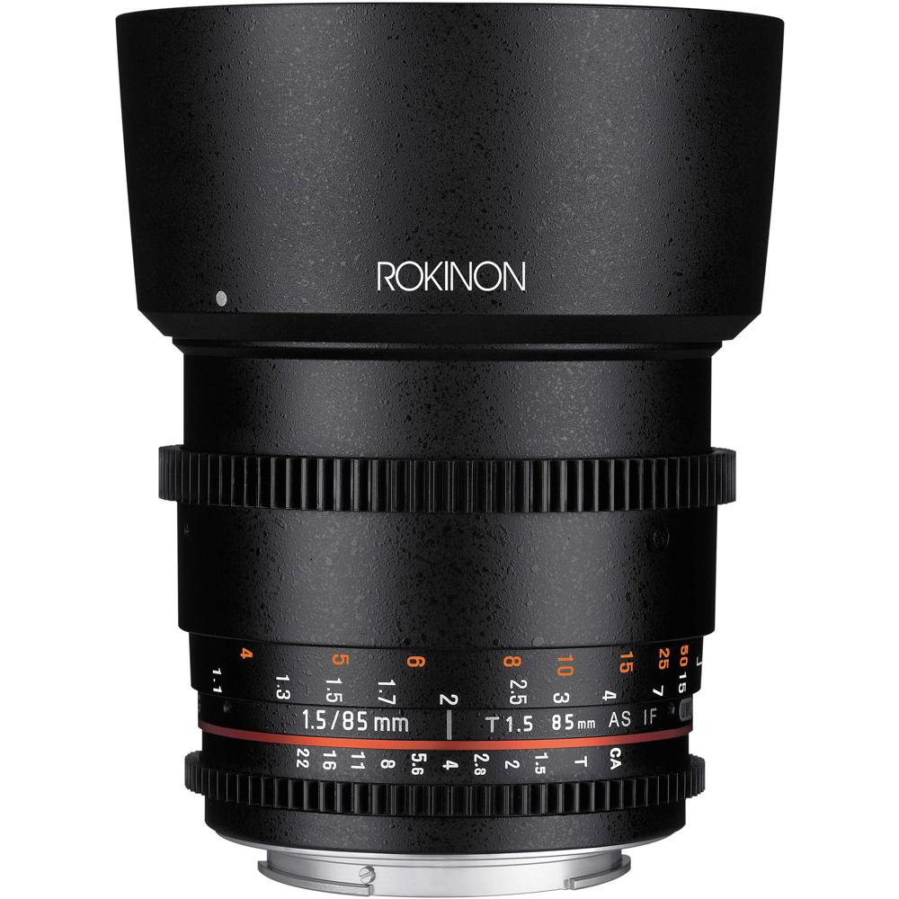 Rokinon 85mm T1.5 Cine DS Lente para Montura Canon EF - Abertura T1.5, Lentes Asféricas H