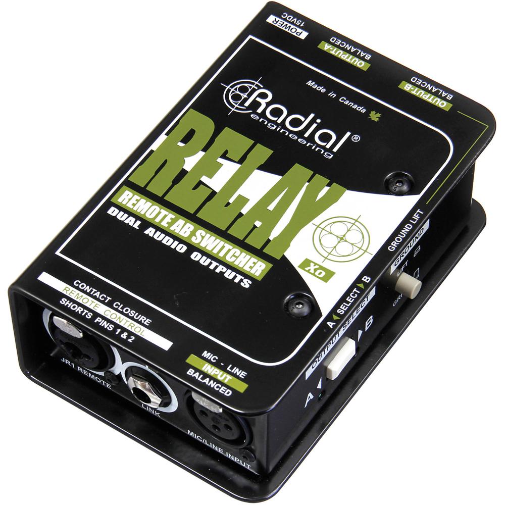 Radial Engineering Relay Xo Switcher AB Balanceado con Control Remoto, 1 XLR Entrada y 2 X