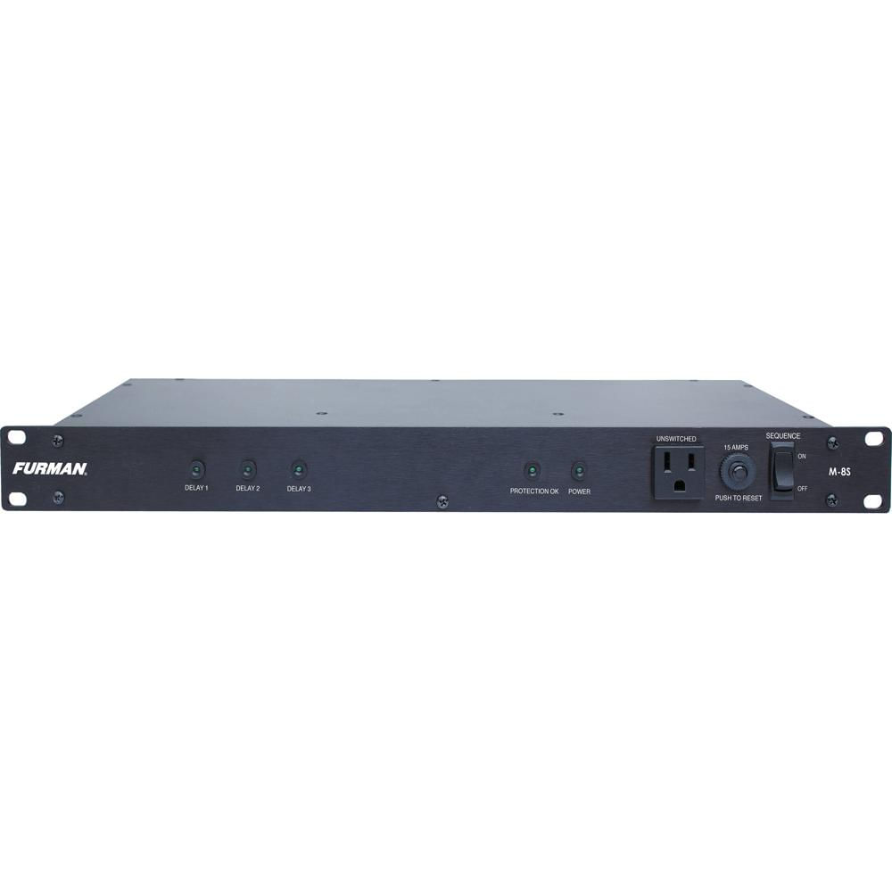 Furman Power Sequencer Merit M-8S con 9 Salidas, Protección contra Sobretensiones y Filtr