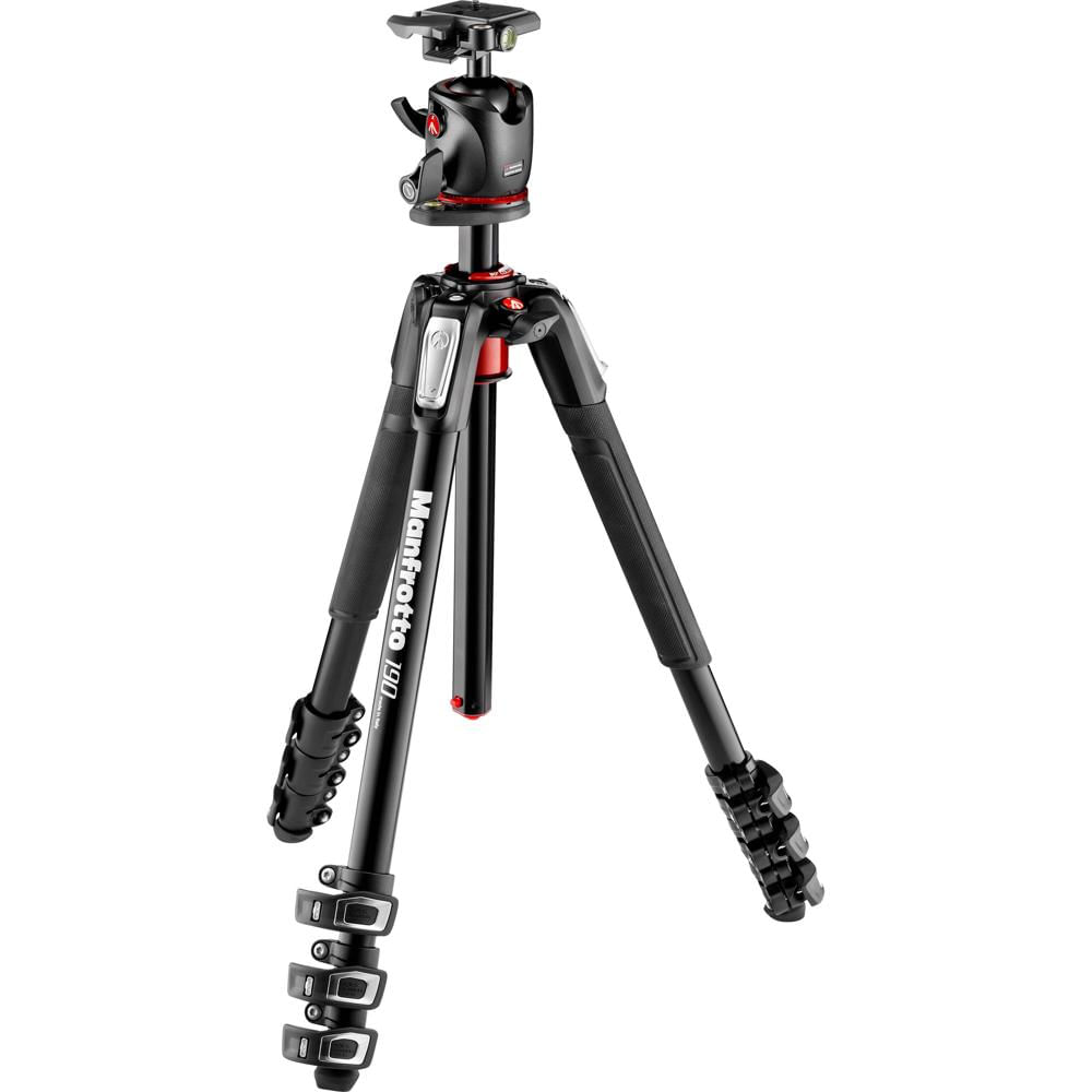 Manfrotto Trípode de Aluminio MK190XPRO4-BHQ2 con Cabezal de Bola XPRO y Placa QR 200PL