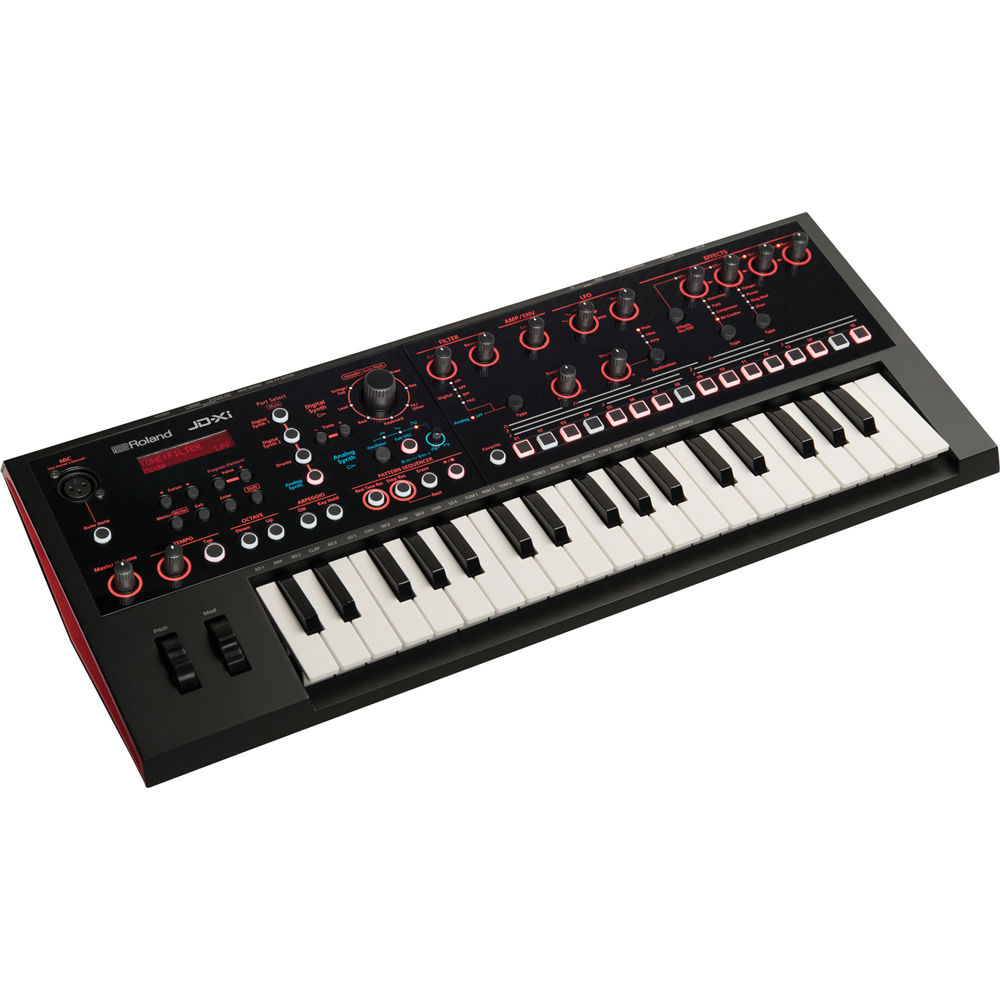 Roland JD-Xi Sintetizador Analógico/Digital 37 Mini Teclas, Secuenciador de Cuatro Pistas