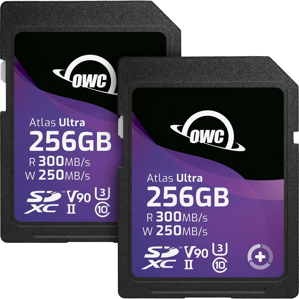 OWC Atlas Ultra 256GB UHS-II SDXC Memory Card - 300 MB/s Lectura, 250 MB/s Escritura, Resi