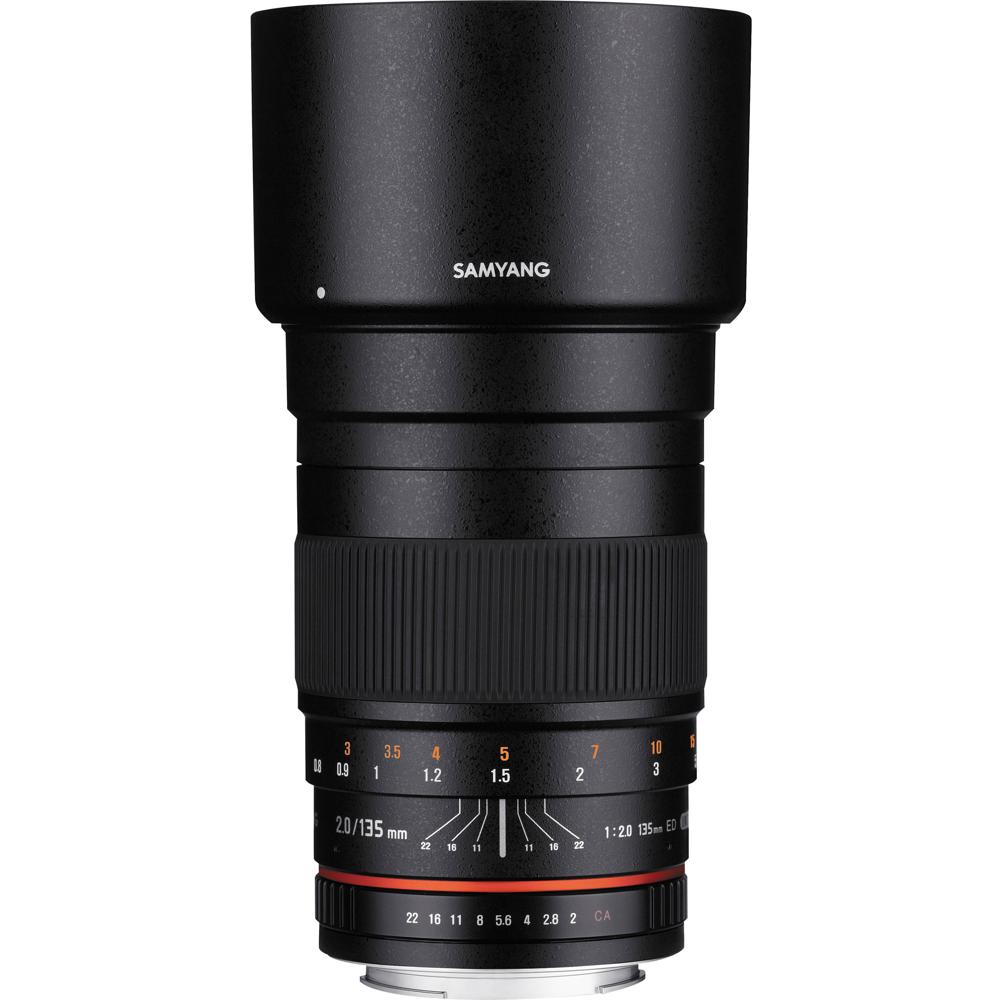 Samyang Lente 135mm f/2.0 ED UMC para Montura Canon EF - Abertura f/2.0 a f/22, Elemento d