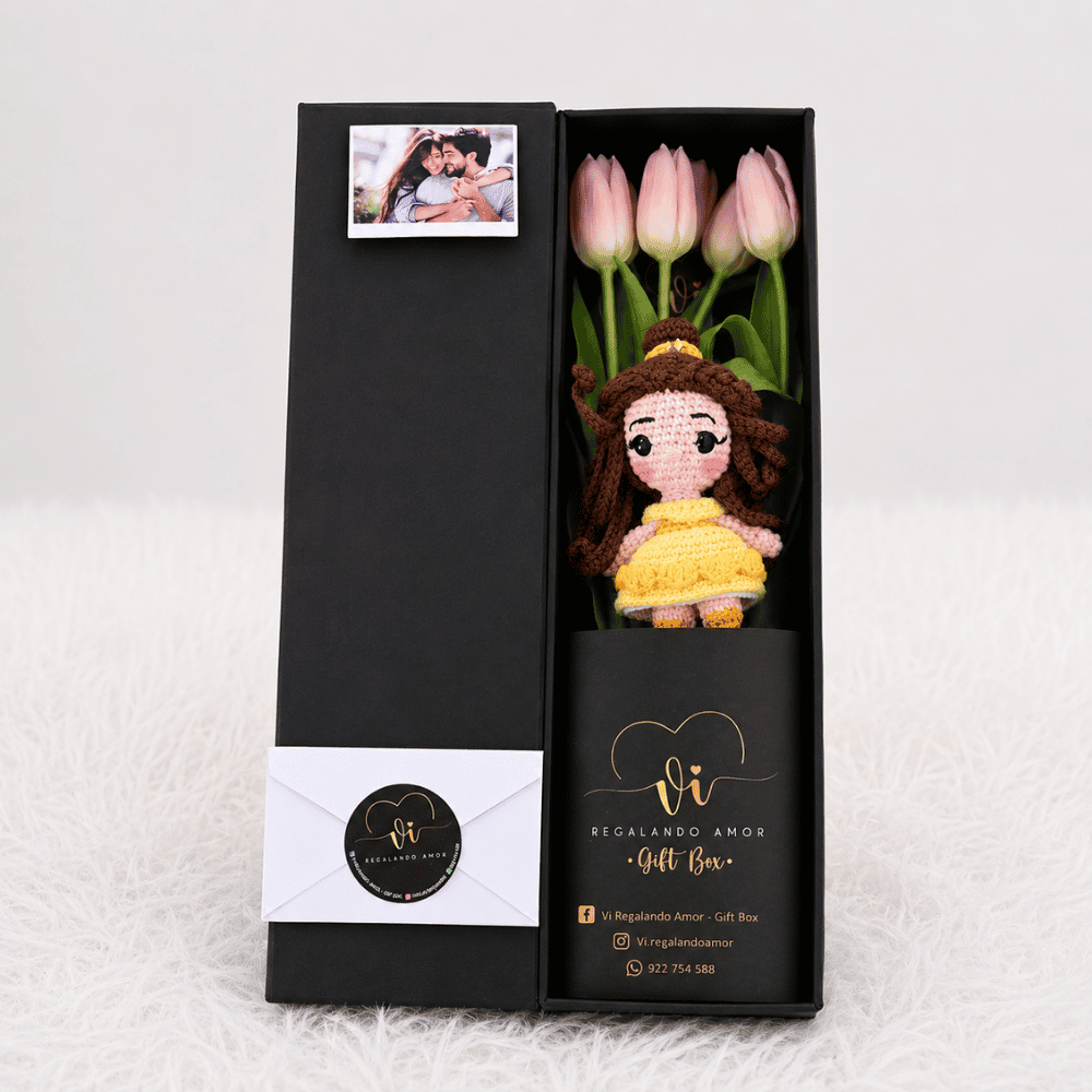 Box Luxury Tulipanes Rosados - Bella