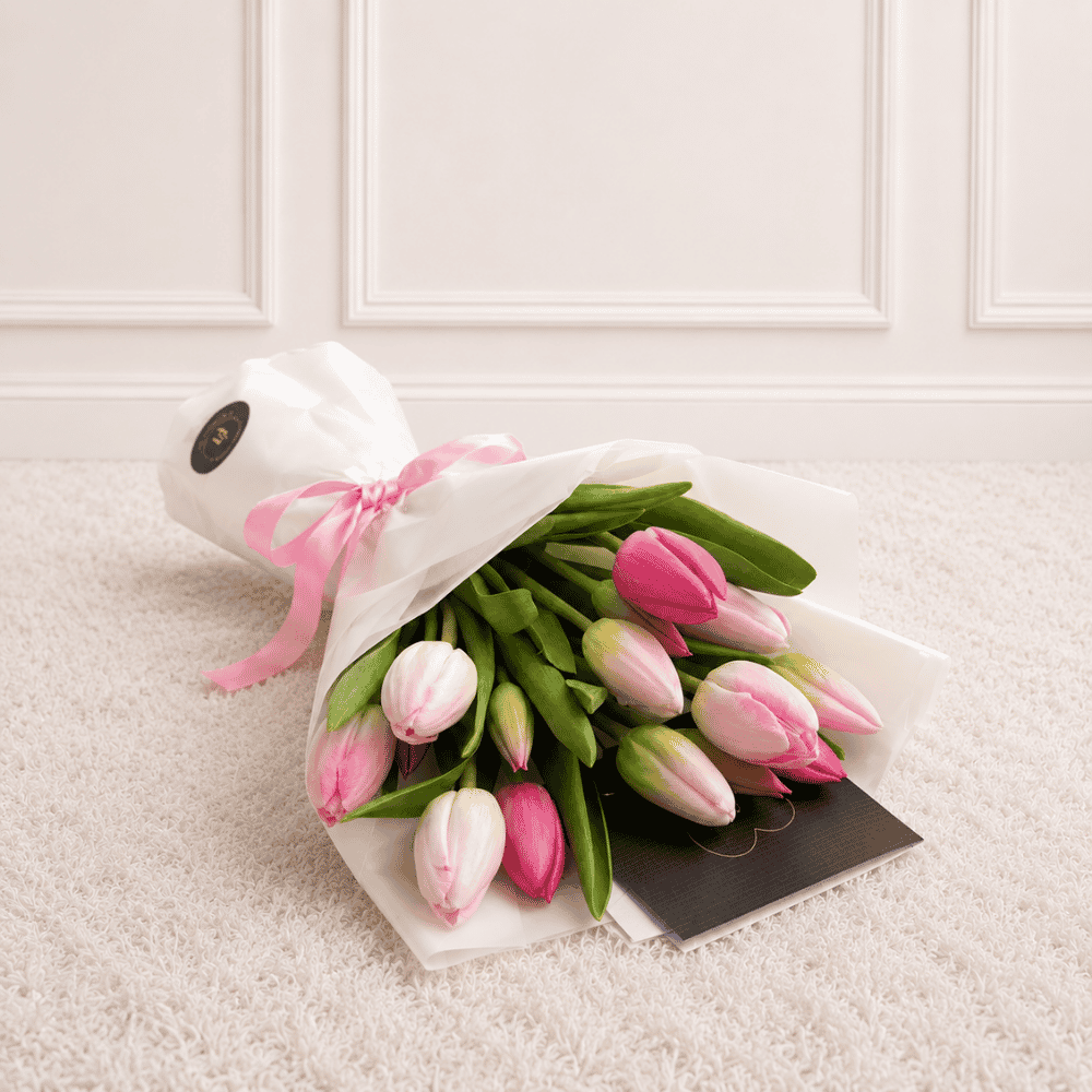 Ramo de 15 Tulipanes Rosados