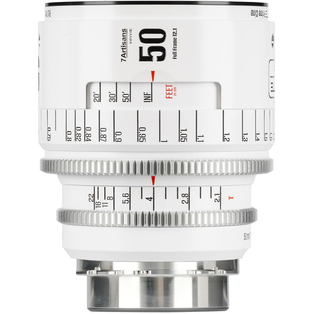 7Artisans INFINTE 50mm T2.1 Lente Cine Canon EF - Apertura T2.1 a T22, 46.8° FOV, 12 Elem