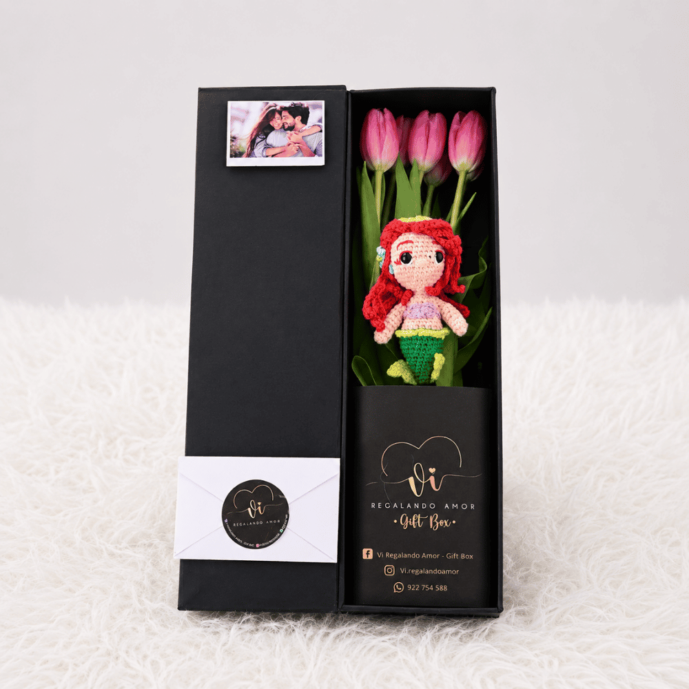 Box Luxury Tulipanes Fucsia - Ariel