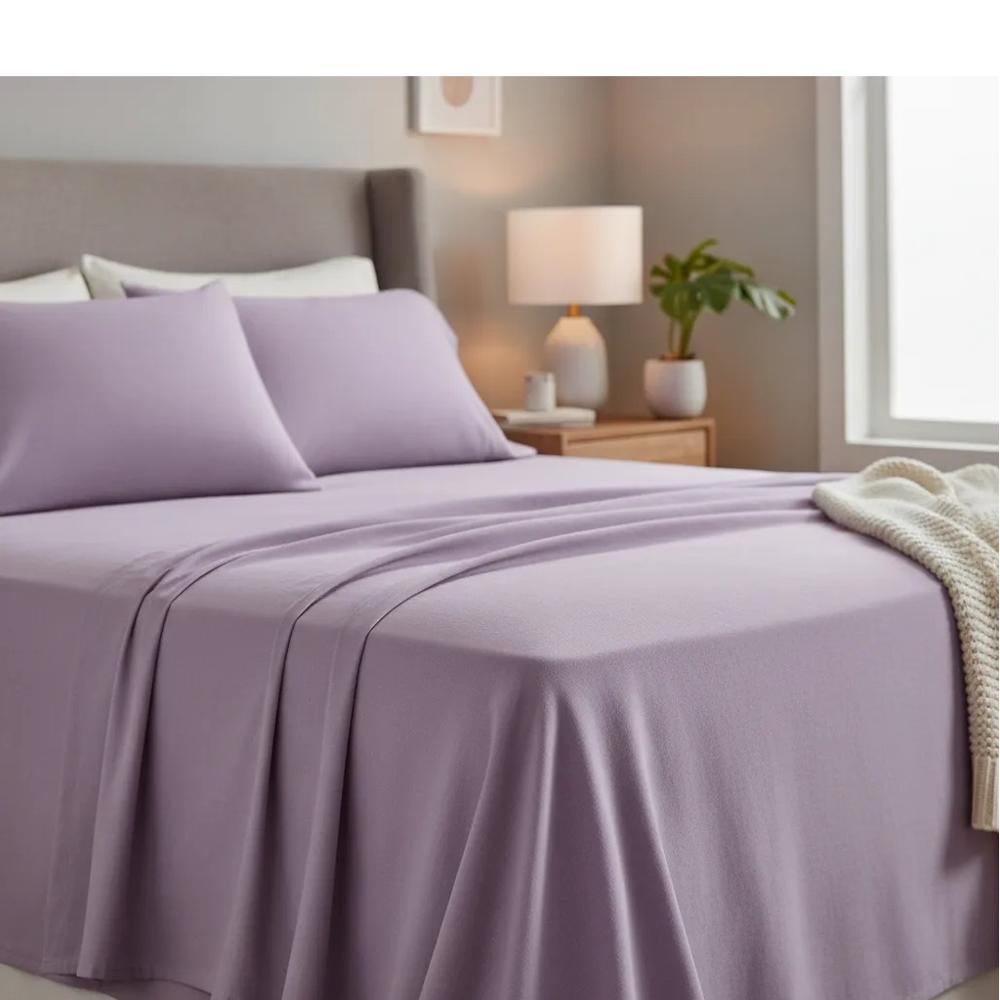 Juego de sabanas algodón pima interiotex 180 hilos 1 Plaza color Bruma Liso talla 1 Plaza Bruma