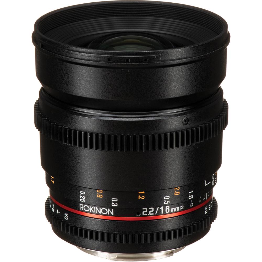 Rokinon 16mm T2.2 Cine DS Lens Canon EF - Lente para sensores APS-C con recubrimiento mult