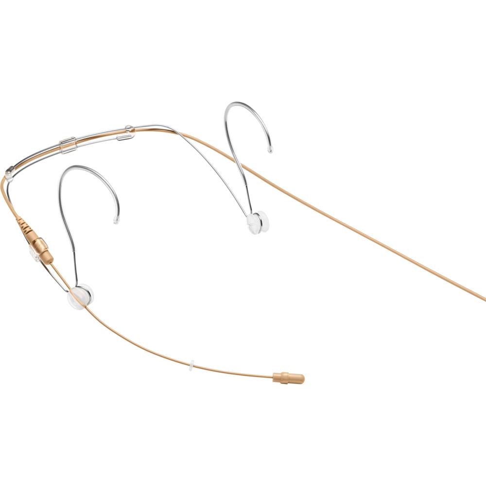 Shure DH5 DuraPlex Micrófono de Cabeza Omnidireccional Tan TA4F, Diseño Miniatura, Resis