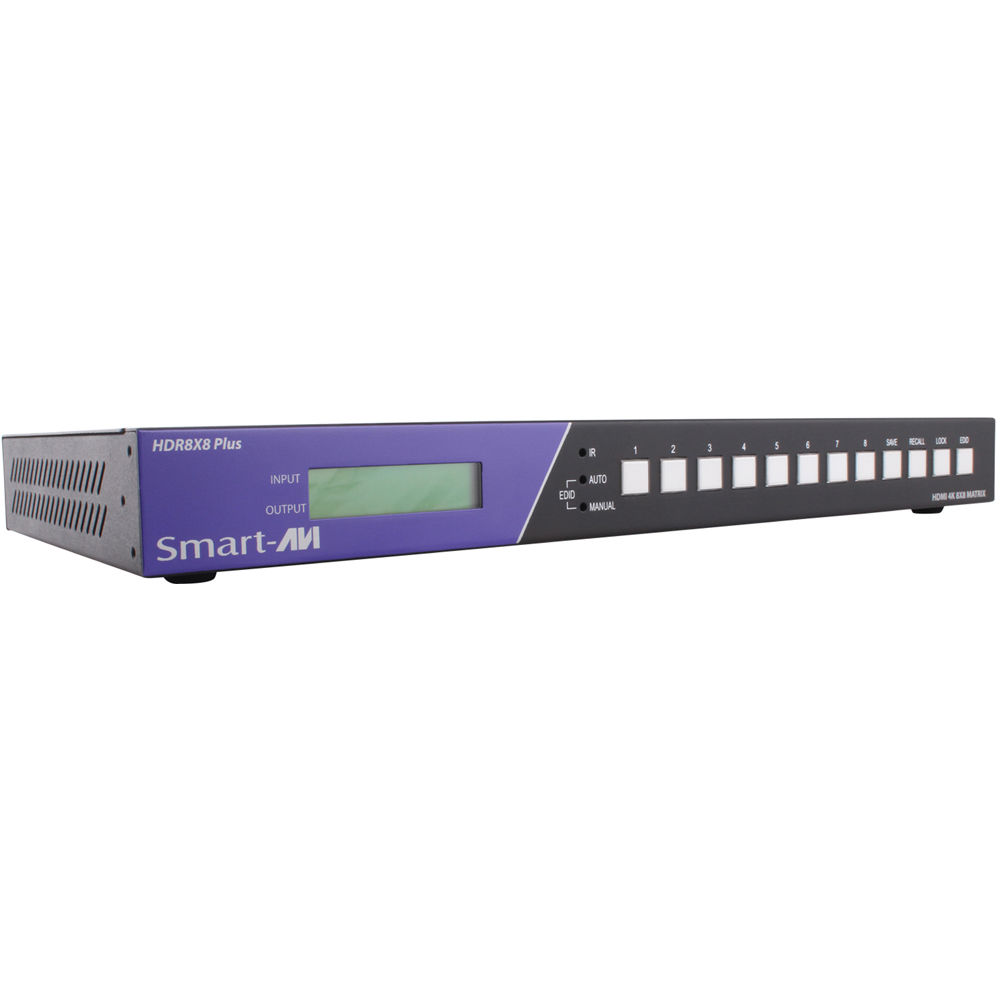 Smart-AVI HDR-8X8-PLUS-S 4K 8x8 HDMI Matrix Switch - Soporte 4K, 8 Entradas y 8 Salidas HD