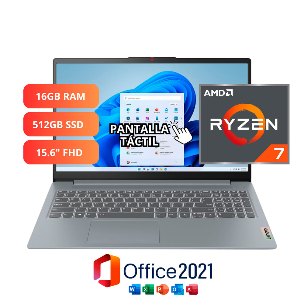 Laptop Lenovo 82R400DTUS 15.6  Intel Core i5 512GB SSD 8GB RAM Intel UHD Windows 11 gris