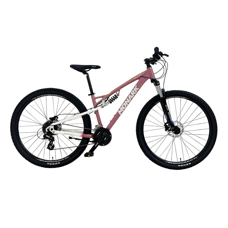 Bicicleta Monark Highlander XT Aro 29 Montañera Mujer Lila Blanco