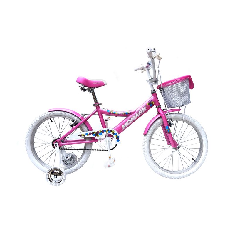Bicicleta Monark Daisy Spring Aro 20 Urbana Niña Rosado