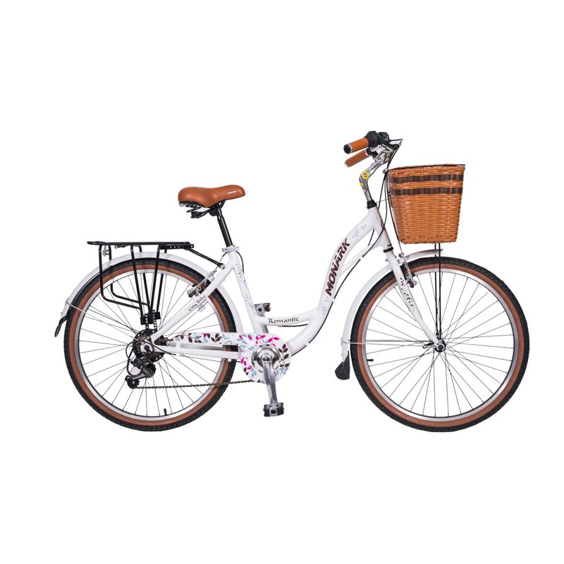 Bicicleta Monark Romantic Aro 26 Urbana Mujer Gris Claro