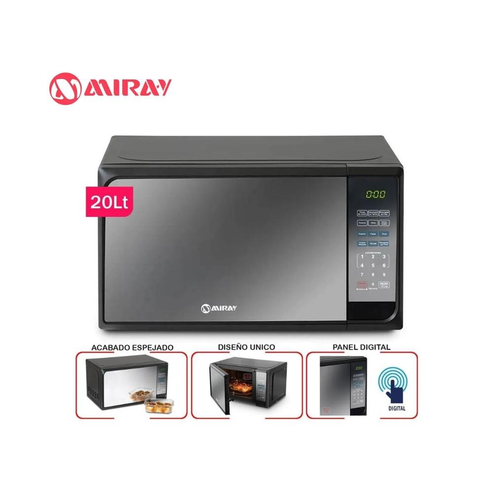Horno Microondas PANEL DIGITAL HMM-20N de 20 Litros NEGRO